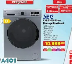 SEG SİLVER ÇAMAŞIR MAKİNESİ SEG SİLVER ÇAMAŞIR MAKİNESİ